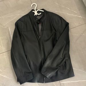 Danier Black Leather Jacket with Zip-Out Lining - Size L